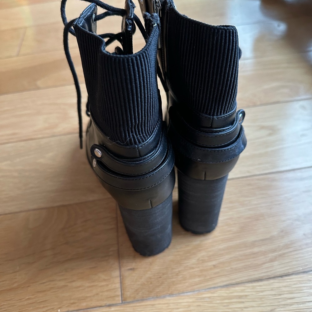 Charles David Combat Platform Boots, Like New, Si… - image 3
